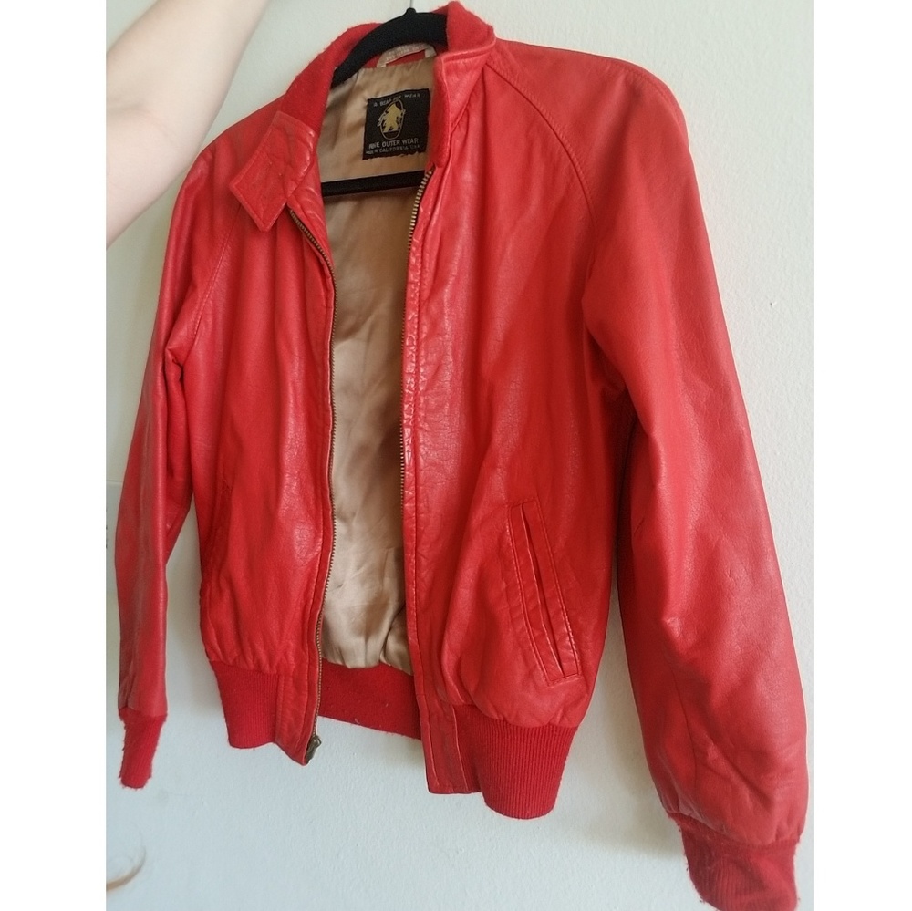 Vintage red leather jacket
